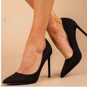ROUGE HELUIM SUEDE POINTED TOE HIGH HEEL STILETTOS WOMEN"S PUMP